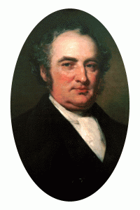 A photograph of oil painting of the Rev. William Fidler.
