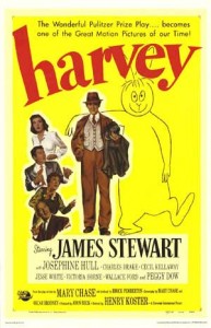 Poster for the 1950 film Harvey starring James Stewart.